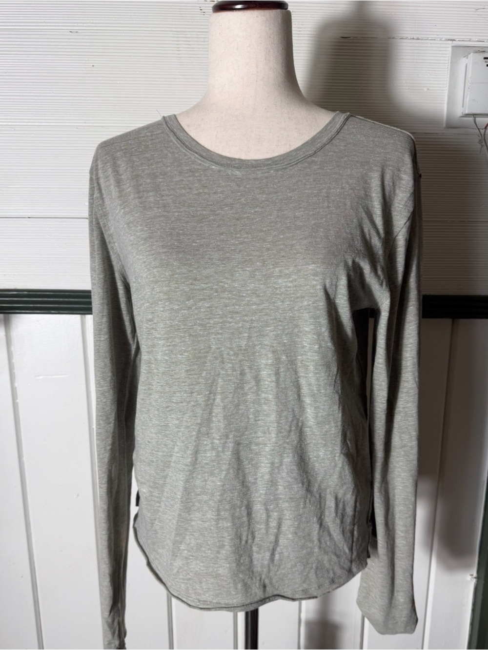 Free People We The Free Heather Gray Long Sleeve Tee M